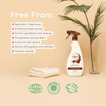 AspenClean Floor Cleaner | Eco-Friendly Spray Cleaner for Hardwood, Laminate, Stone & Ceramic | Non-Toxic | Made with Natural Ingredients | EWG Verified | Pack of 2 | 22 oz