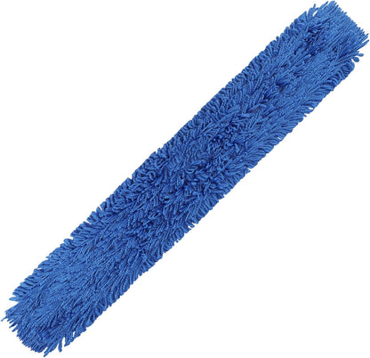 3 Pack 24 Inch Microfiber Dust Mop Head, Medium Washable Commercial Sweeper and Janitorial, Blue