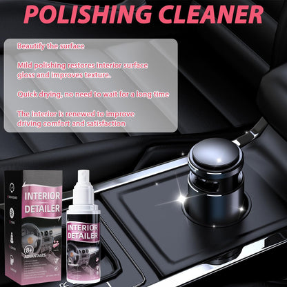 Car Interior Cleaner Spray,Polishing Cleaner-All Purpose Polishing Detailer for Dashboard, Leather, Plastic & Rubber-Advanced Plastic Clarify & Anti-Dust Formula for Auto Detailing(2 Pack)