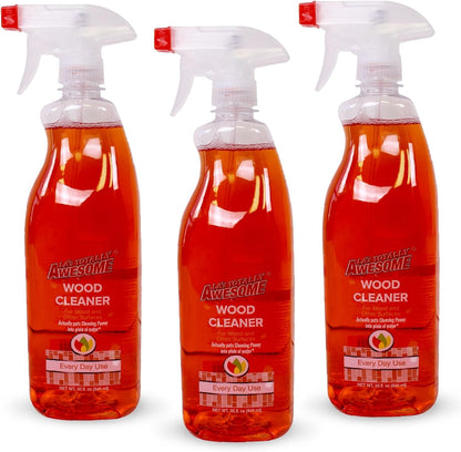 La's Totally Awesome Daily Wood Cleaner Spray, For Bookcases, Shelves, tables and more, Plant-Derived Formula, 32 Fl Oz (Pack of 3)