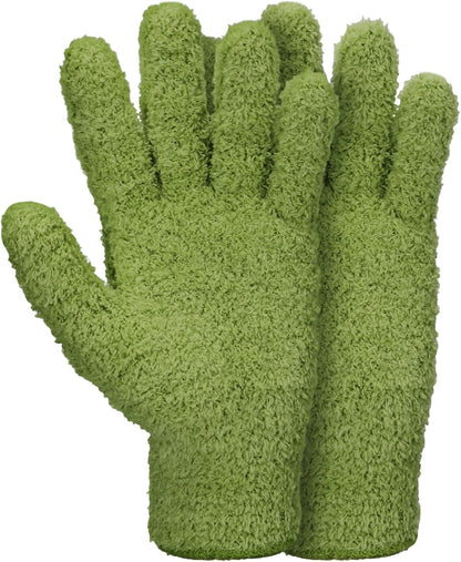 Abeillo Microfiber Gloves for Plants Dusting Cleaning, Reusable Washable Cleaning Gloves Mittens House Cars Blinds Dusting