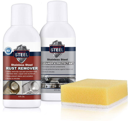 CLEAN MY STEEL Innoshine B570 Stainless Steel Rust Remover and Cleaner, NSF Certified, Approved for Food Contact Areas, 4 oz