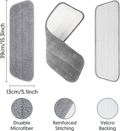 7 Count Reusable Mop Pads for Swiffer PowerMop -MEXERRIS Microfiber Wet Mops Refills PowerMop Pads Refills Machine Washable Hard Floor Mop Pads Replacement for 13''-15'' Spray Floor Mops