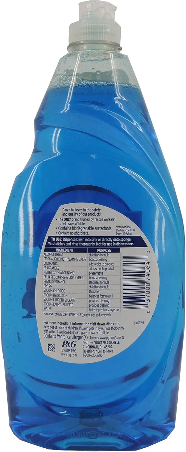Dawn Dishwashing Liquid, Original Scent, 38 fl oz