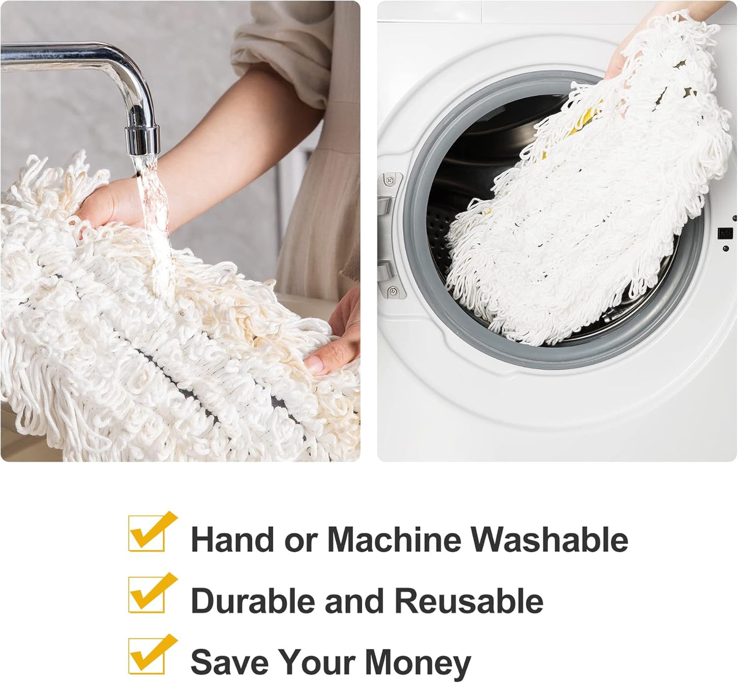 36" Microfiber Mop Pads 2 Pieces Just Fit CLEANHOME Industrial Dust Mop: B08R3F1ZZM,Green