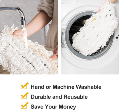 36" Microfiber Mop Pads 2 Pieces Just Fit CLEANHOME Industrial Dust Mop: B08R3F1ZZM,Green