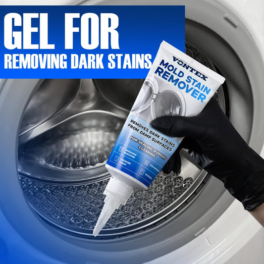 VONTEX Mold Stain Remover Gel - Grout Cleaner for Shower, Bathroom Tile, Silicone, Caulk and Washing Machine Rubber Seals - Bathroom Surface Cleaner, 6 oz