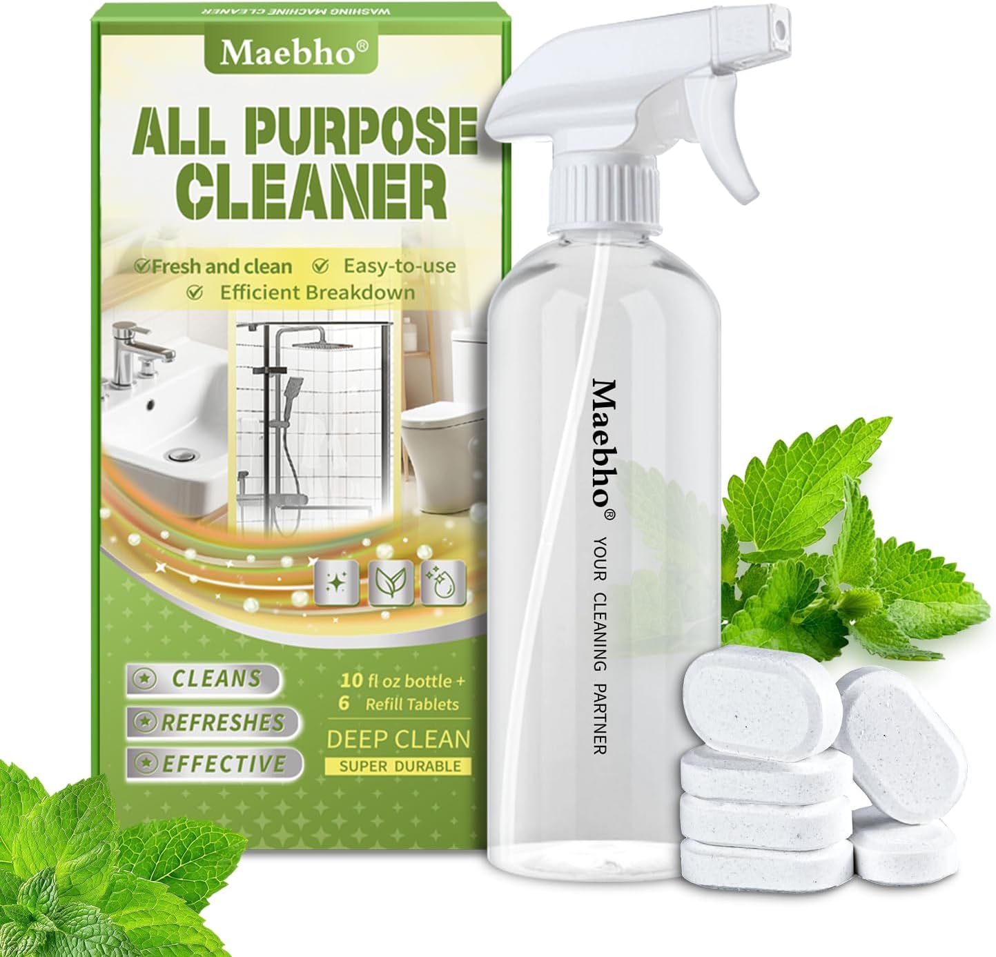 Bathroom Cleaner 6pack Cleaning Tablets for Bathtub Tabs Compatible with Whirlpool & Spa Bath System, Jets, Whirl Tubs