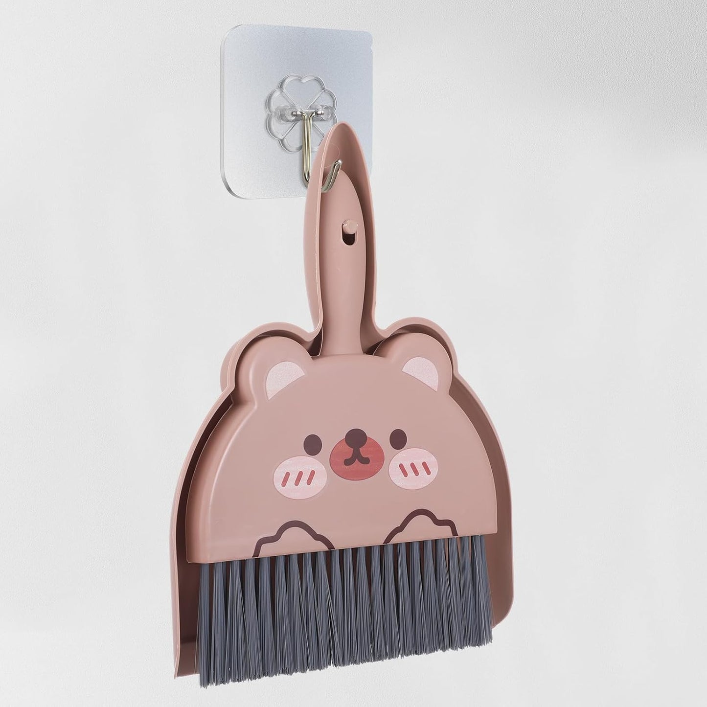 Upgrade Small White Broom and Dustpan Set, Hand Dustpan and Brush Set, Cute White Mini Broom and Dust pan Sets, Little Dust Pan for Home Use Tabletop Debris Cleaning Pet Cages Guinea Pig Cages