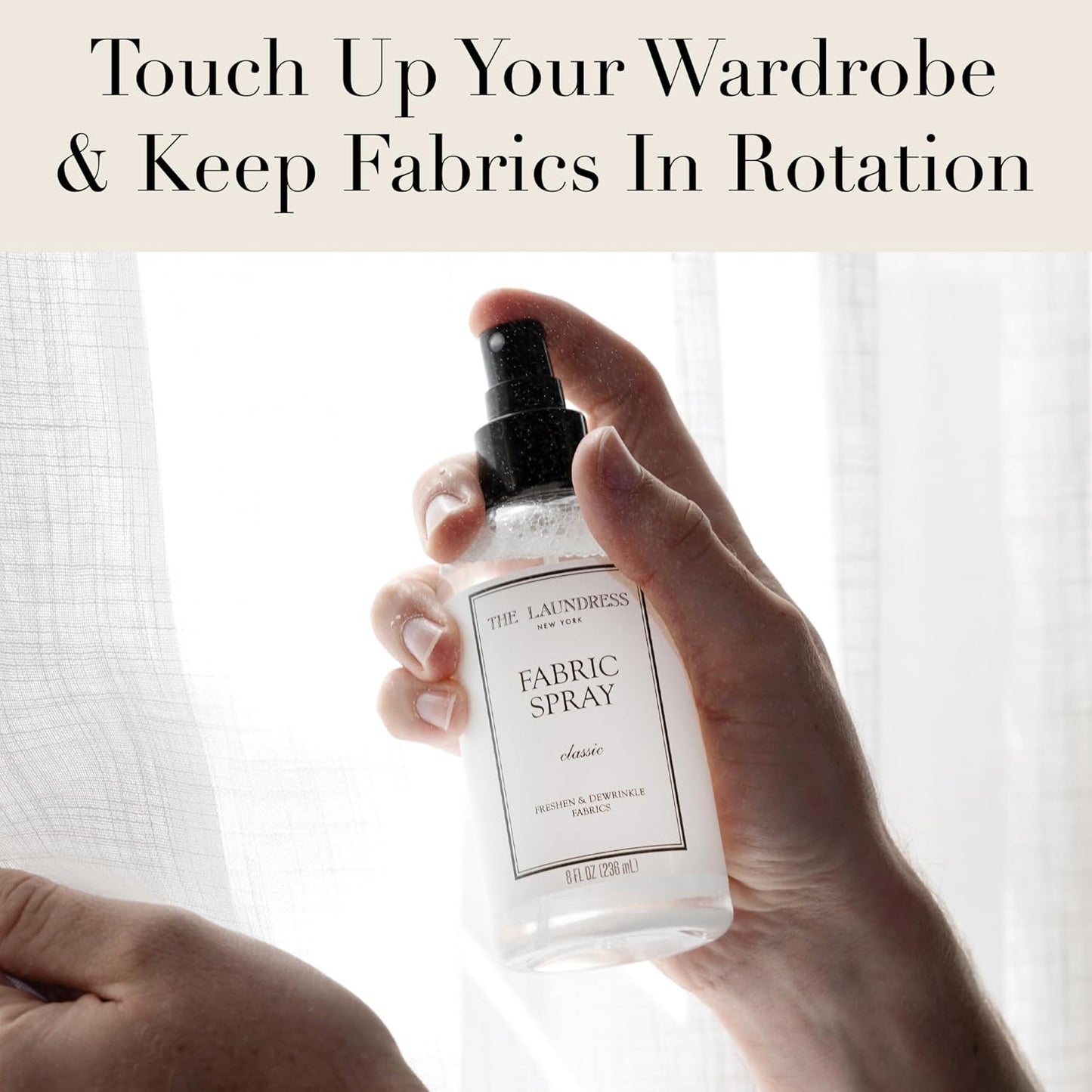 The Laundress Activewear Fabric Refresher Spray, 8 Oz, Marine Fragrance, Bright, Energetic, Odor Freshener for Performance Gear, Towels, Tote Bags, Sneakers & Yoga Mats, 48 Hours* Fragrance