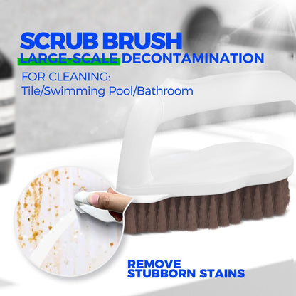 Holikme 7 Pack Deep Cleaning Brush Set, Scrub Pads with Scraper Tip for Pool Walls, Bathroom, Grout, Floor, Bike, Tub, Shower, Kitchen Surface (Green)