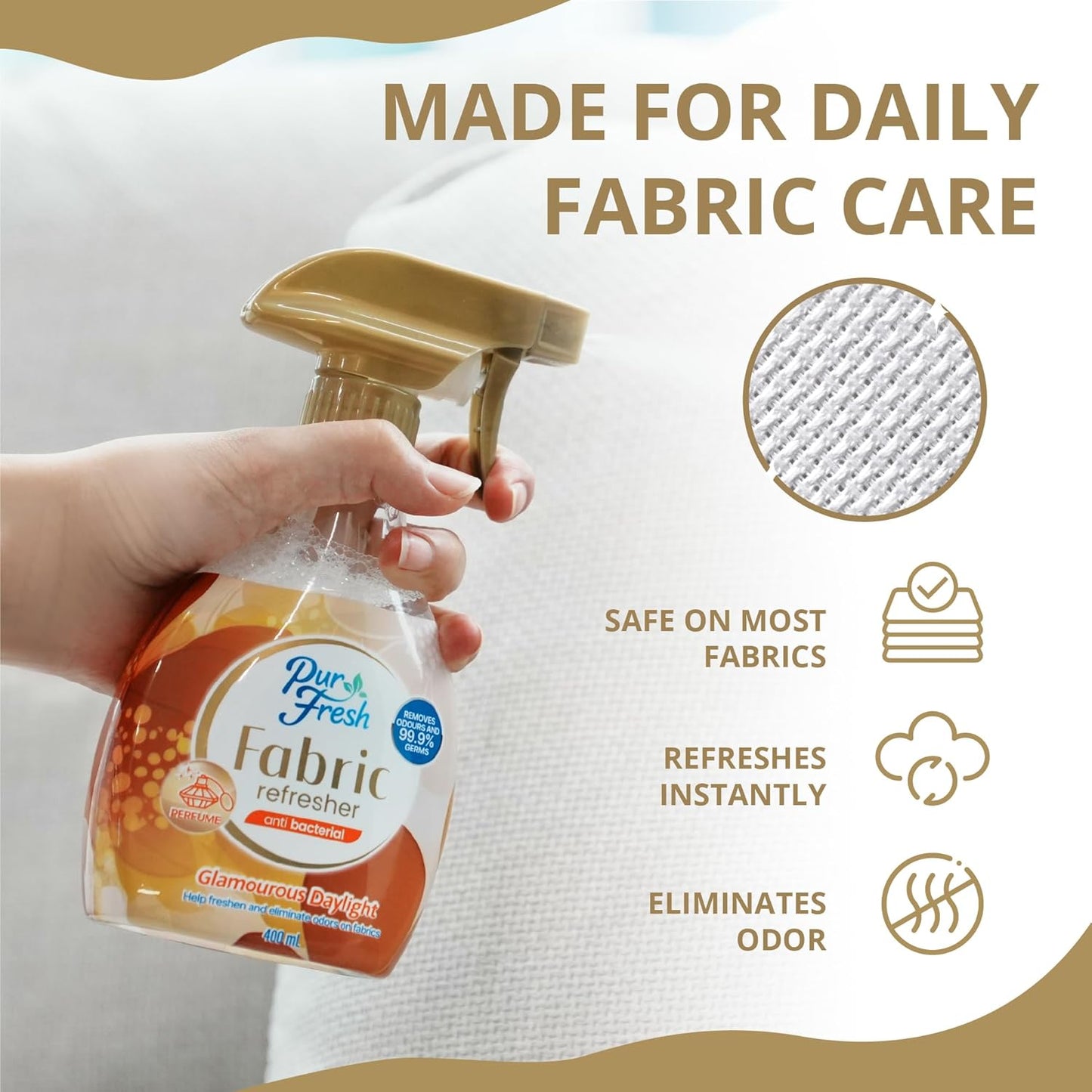 Fabric Refresher Spray - Enchanting Scenery - Wrinkle Release Spray & Fabric Softener Alternative - Odor Eliminator Deodorizer Spray for Clothes, Bedding and Home Use