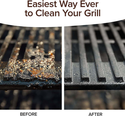 Bull Shot BBQ Pro, Foaming Grill Cleaner, AS SEEN ON TV, Professional Strength Foam Spray Emulsifies Burnt Grease & Char on Grates, Racks, Pans, Smokers & Griddles Cleans in Just 10 Min - Made in USA