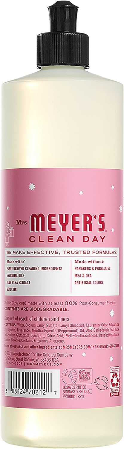 Mrs. MEYER'S Kitchen Set, Dish Soap, Hand Soap, and Multi-Surface Cleaner, 3 CT (Snowdrop)