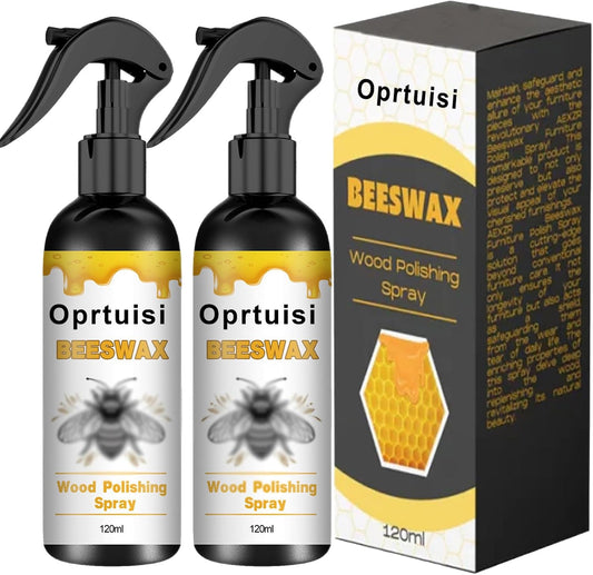 Oprtuisi Natural Beeswax Furniture Polish Spray, Wood Cleaner and Polish, 2-Pack