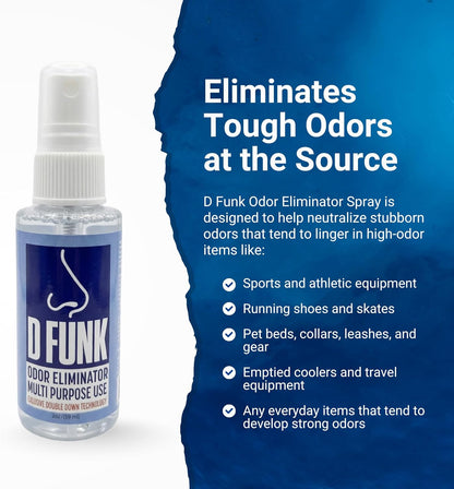 Ardent D Funk Odor Eliminator for Strong Odor, 2 Pack, 2 oz. Bottle, Spray to Remove Smells and Odors, Pet Supplies, Sport Shoes and Equipment, Coolers, Made in USA