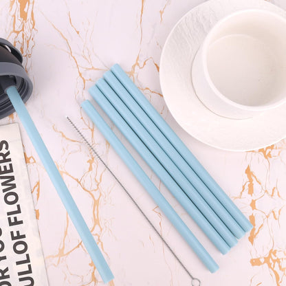 6pcs Replacement Straws for Owala Freesip 24/32oz, Reusable Plastic Straws with Cleaning Brush Tumbler Accessories Parts for Owala Flip 24/32oz Stainless Steel Insulated Water Bottle
