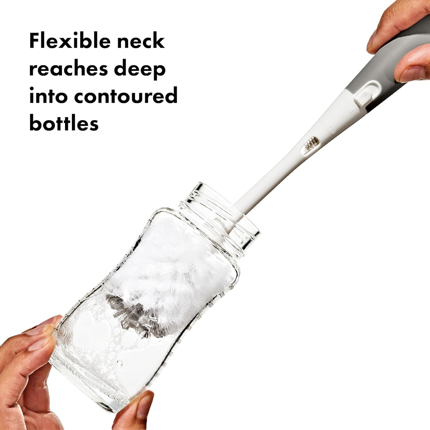 OXO Tot Bottle Brush with Stand, Baby Bottle Brush