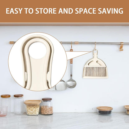Small Mini Hand Broom Dustpan : Small Broom and Dustpan Set, Mini Broom and Dustpan Set, Hand Broom and Dustpan Set,Mini Dustpan and Brush Set for Cat Litter, Kitchen, Tables, Countertops, Cars, etc.