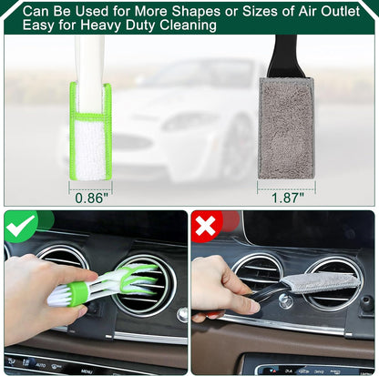 Fitosy Car Interior Duster Detail Brushes, Soft Bristles Brush Car Accessories for Cleaning Dashboard Air Vent Crevice, Detailing Dusting Tool Kit for Auto Truck SUV RV