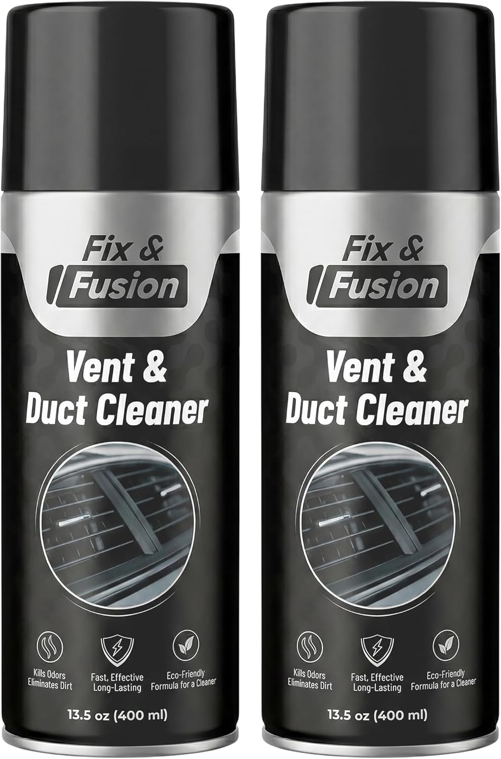 FIX & FUSION A/C Vent and Duct Cleaner | Foaming Spray for Car Air Conditioner | Freshens & Cleans Dust Build-Up | Fast, No-Rinse Formula | Automotive HVAC Refresher & Detailer