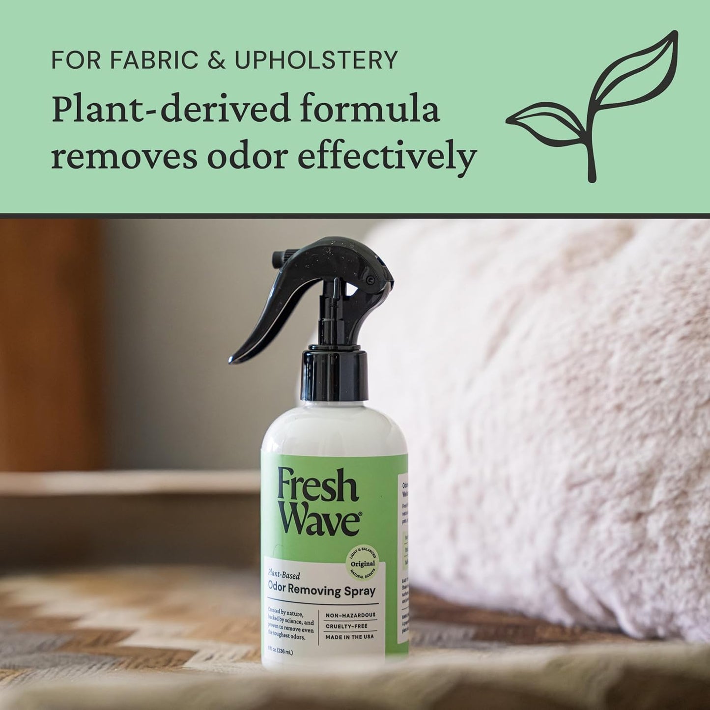 Fresh Wave Original Scent Odor Removing Spray, 8 fl. oz. | Pack of 2 | Odor Absorber for Home, Furniture, Fabrics & Trash | Safer Odor Relief