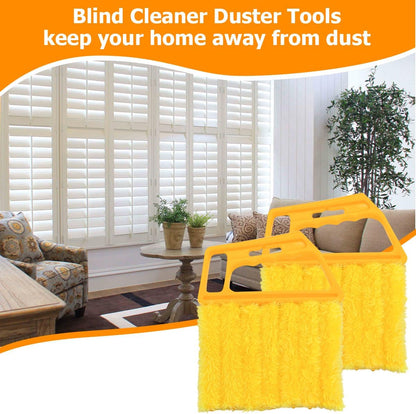 3PCS Blind Cleaner Duster Tool, 7 Fingers Microfiber Handheld Shutter Cleaning Brush for Car Air Conditioner, Detachable Auto Air Vent Dusting Cleaner, Universal for Most Vehicles (Yellow)