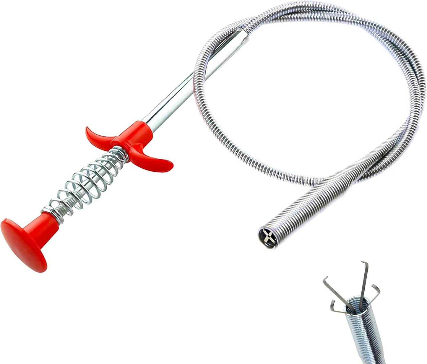 Drain Clog Remover Snake Tool for Hair and Debris, Unclog Toilet, Sink, Shower, Bathtub, Sewer