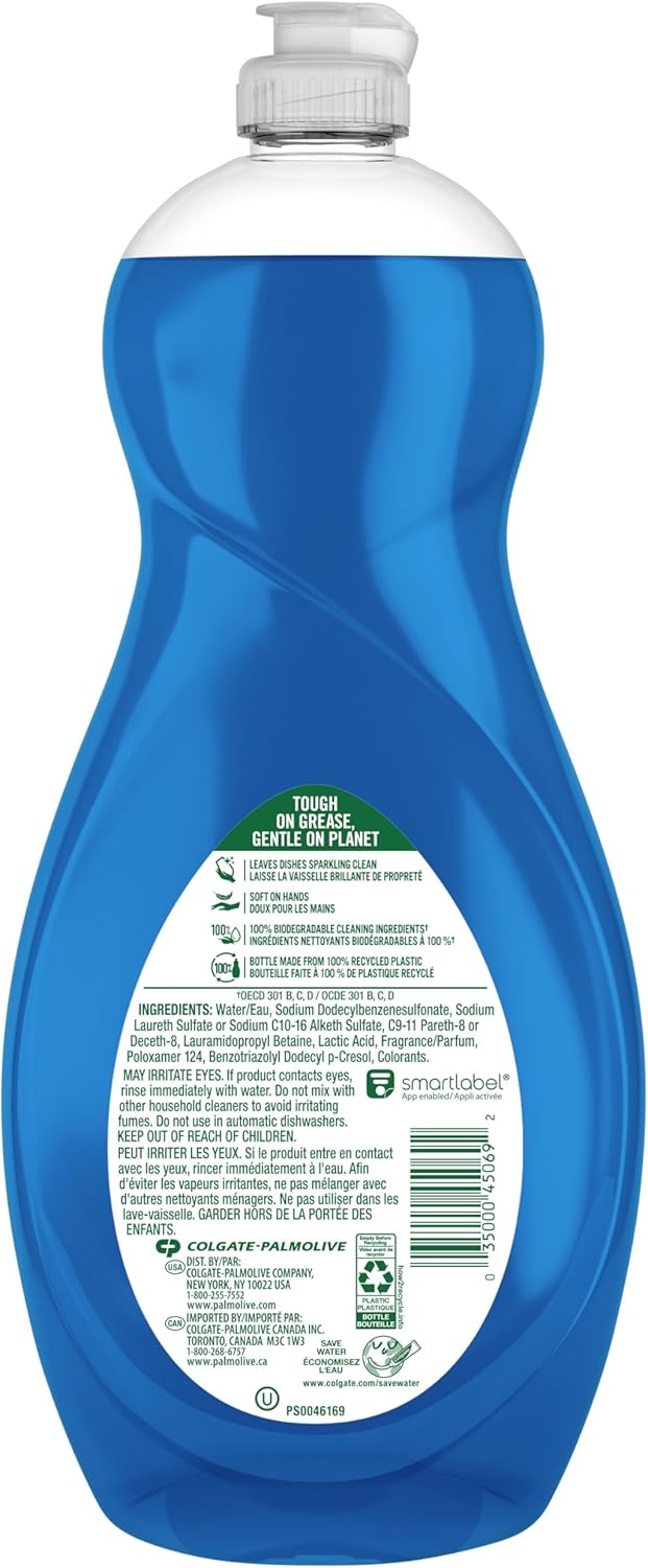 Palmolive Ultra Dishwashing Liquid Dish Soap, Oxy Power Degreaser - 32.5 Fl Oz (Pack of 4)