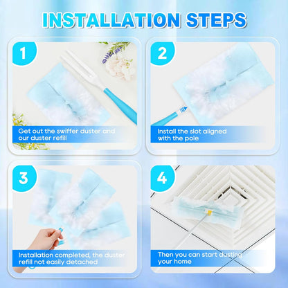 20 Count Duster Refill Compatible with Swiffer Hand Duster, Lavender Flavor Disposable Heavy Duty Duster Refills, Dusters Refills for Cleaning, Blinds & Ceiling Fan (Handle is Not Included)
