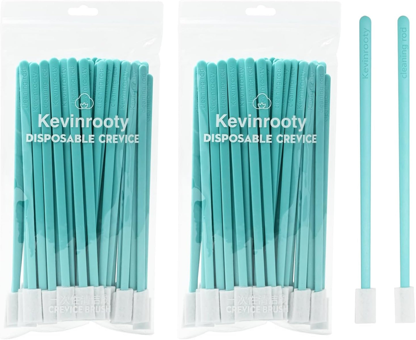 50PCS Disposable Crevice Cleaning Brush Kit, Disposable Toilet Brush, Window Sill, Keyboard, Car AC Cleaner (Blue)