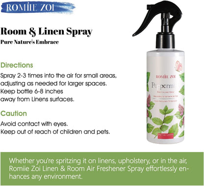ROMIIE ZOI Room Spray Lemon, Air Freshener Spray Made with Natural Plant Extract, Scented Room Spray for Home Fragrance Fabric Spray Freshener 8.5 FL OZ