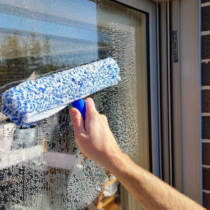 Professional Squeegee - Premium Quality Silicone Rubber Blades with Ergonomic Handle for Streak-Free Cleaning - Perfect for Windows, Shower Doors, and Railings