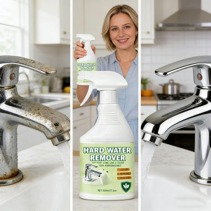 Hard Water Stain Remover, Shower Glass Cleaner Soap Scum Remover, Limescale Buildup Remover All-Purpose Bathroom Cleaner, for Glass, Shower Doors, Tiles, Toilet, Tub, Sink & Water Pipes (1PC)