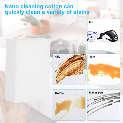 50 Pack Magic Sponge Eraser,Multi-Functional Household Cleaning Kitchen Dish Sponge for Furniture,Extra Thick and Long Lasting Melamine Cleaning Sponges for Bathroom,Bathtub, Sink,Wall Cleaner (50)
