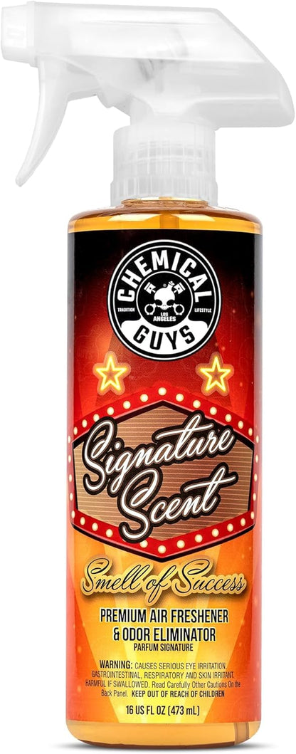 Chemical Guys Black Frost Air Premium Car Air Freshener Spray & Odor Eliminator - Crisp Masculine Scent Spray for Trucks, SUVs, RVs, and Motorcycles - Use in Home, Office, or Garage, 16 oz Bottle