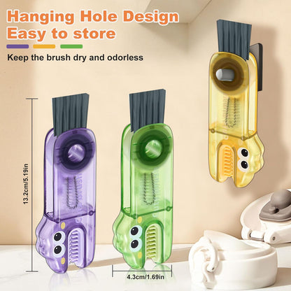 3 in 1 Cup Lid Cleaning Brush, Portable Gap Cleaner Brush - Multifunctional Bottle Cleaning Brush for Bottle Gap/Tight Spaces/Travel Bottle Lid, Home Kitchen Crevice Brush Tools, 3 PCS
