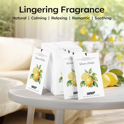 MYARO 12 Pack Fresh Linen Scented Sachets for Drawer, Closet & Car Air Freshener Bags | Odor Eliminator & Fabric Refresher | Crisp, Clean Home Fragrance Gift Set