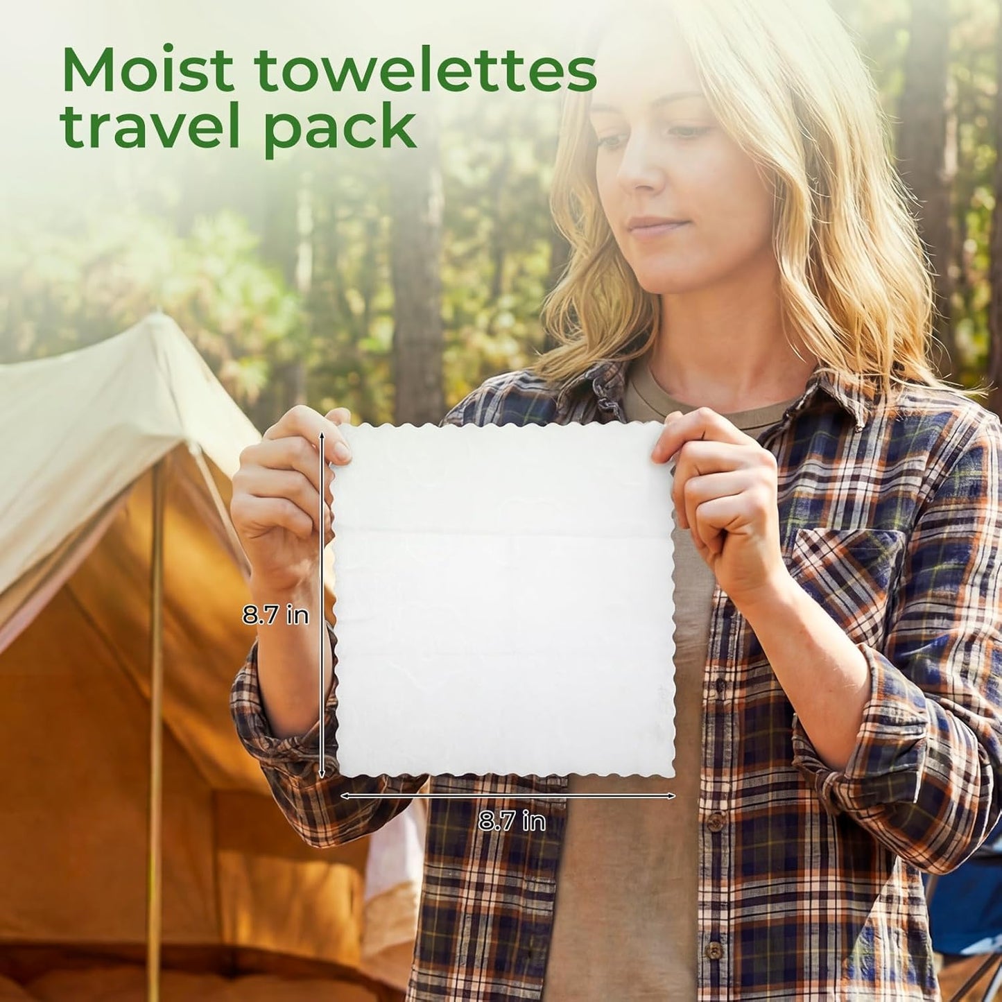 Body Wash Towelettes Scented Lemon Moist Cotton Towel 8.66''x8.66'' Deodorant Wipes Travel Size Individually Wrapped Bulk for Hiking Gym Camping Outdoor Sports (100 Pack)