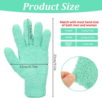 Abeillo Microfiber Gloves for Plants Dusting Cleaning, Reusable Washable Cleaning Gloves Mittens House Cars Blinds Dusting