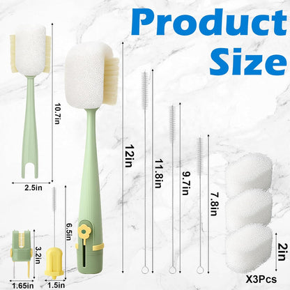 Palksky Water Bottle Cleaning Brush Kit, Brush and Straw Cleaner for Owala, 5 PCS