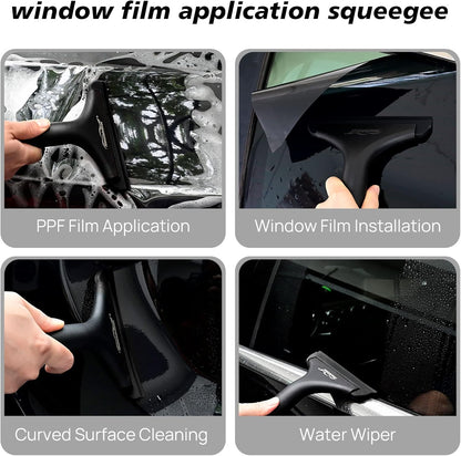NEWISHTOOL Bathroom Shower Squeegee 5.9 Inch Soft Silicone Blade Squeegee for Shower Glass Door Mirrors Car Windshield, Kitchen Squeegee Countertops Cleaning and Water Removal Scraper w/Hanging Hole