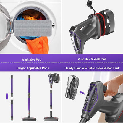 Steam Mop for Floor Cleaning, Heavy Duty All-in-One Steam Cleaner for Home with Detachable Handheld Steamer, for Hardwood, Tile, Walls, Grout, Windows, Furniture and Decks
