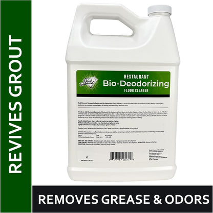 Restaurant Bio-Deodorizing Floor Cleaner - Heavy Duty Commercial Concentrated Enzyme Degreaser and Odor Eliminator for Mopping Tile, Laminate, Hardwood & More