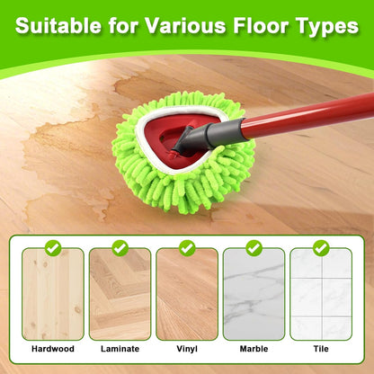 Mop Replace Head for O Cedar, Spin Mop Heads Replacements for Ocedar Easywring 1 Tank Spin Mop, Chenille Duster for Ocedar Mop Include 3 Pack Microfiber Chenille Mop Pad for Ocedar Spin Mop