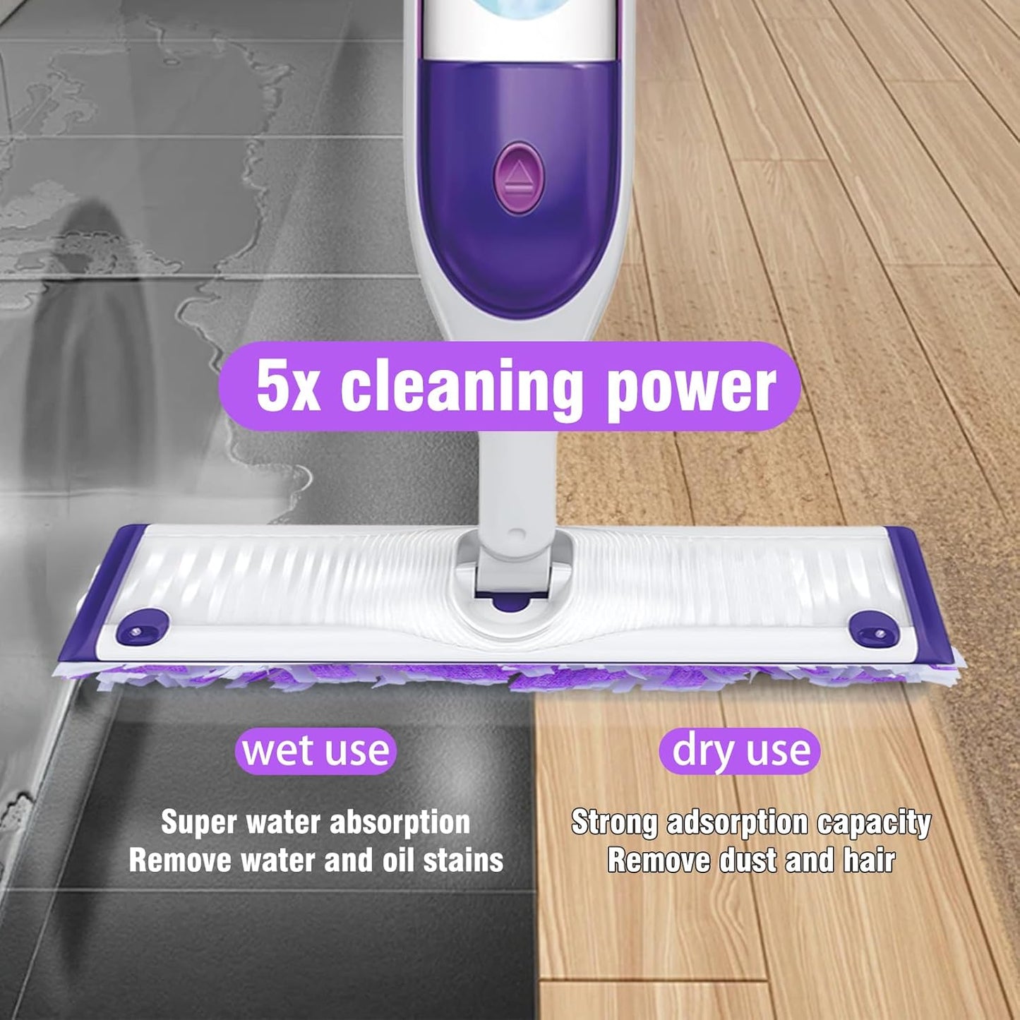 60 Pack Power Mop Refill Pads for Swiffer Power Mop, Disposable Spray Wet Pads Refill for Swiffer PowerMop Multi-Surface Mopping Pad Refills,Mop Head Replacement for Floor Cleaning