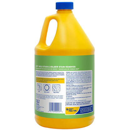Zep Mold Stain and Mildew Stain Remover 1 Gallon (Case of 2) ZUMILDEW128 - Professional Strength No Scrub Formula