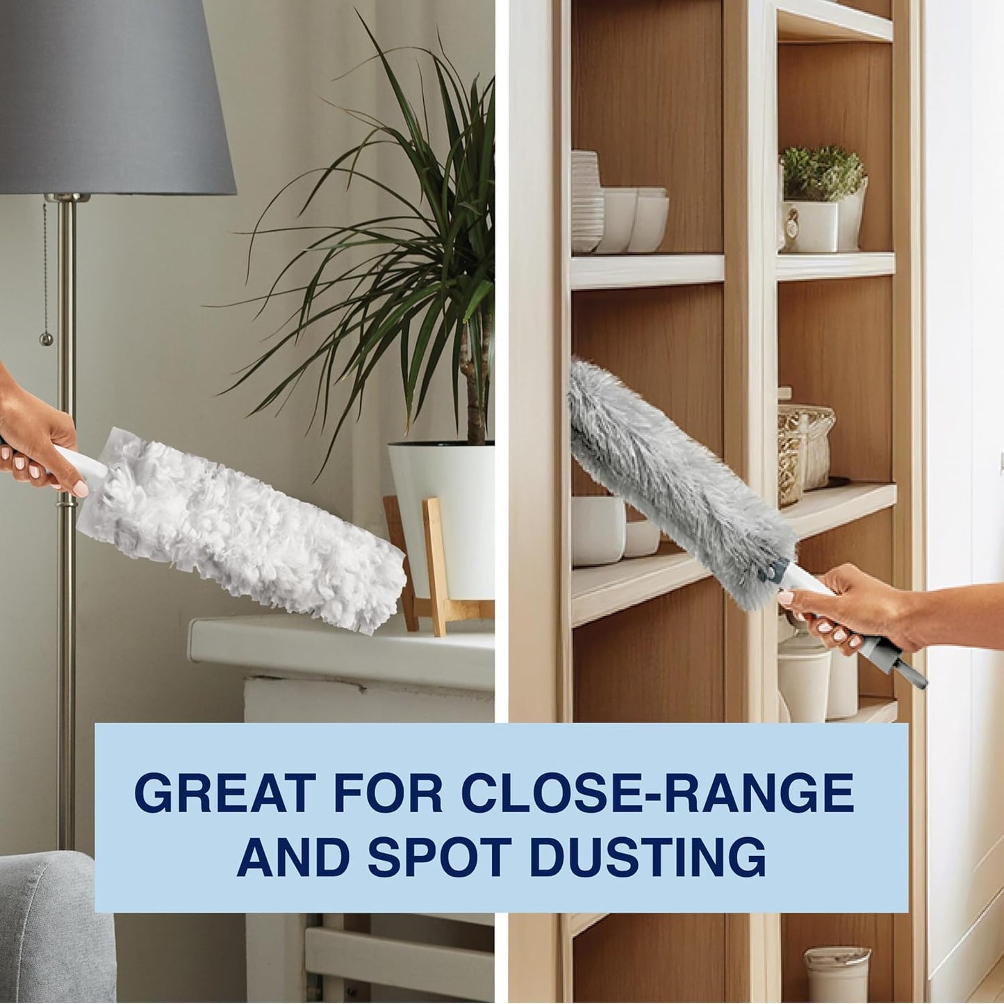 Bona High Performance Dusting System - 1 Extendable Handle, 3 Disposable Dusters, 1 Reusable Duster, & 1 Storage Bag - Extendable Dusting Kit