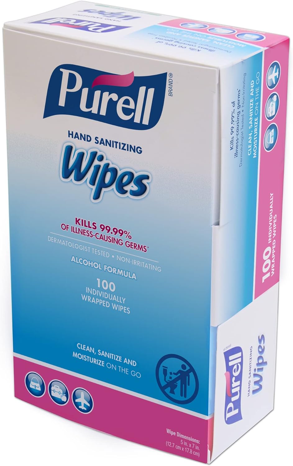 Purell Hand Sanitizing Wipes, Alcohol Formula, Fragrance Free, 300 Count Individually Wrapped Hand Wipes - 9020-06-EC