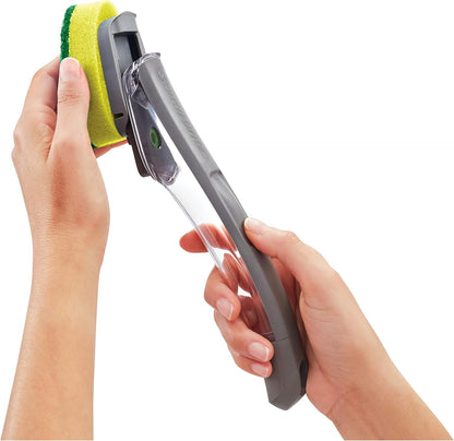 Scotch-Brite Heavy Duty Advanced Soap Control Dishwand Kit, Includes 1 Wand & 5 Refill Pads, Control Soap With A Button, Keep Your Hands Out Of Dirty Water